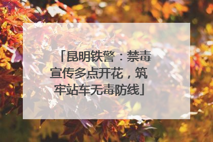 昆明铁警：禁毒宣传多点开花，筑牢站车无毒防线