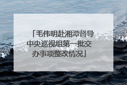毛伟明赴湘潭督导中央巡视组第一批交办事项整改情况