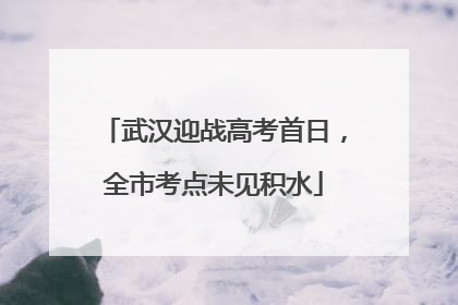 武汉迎战高考首日，全市考点未见积水