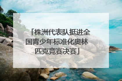 株洲代表队挺进全国青少年标准化奥林匹克竞赛决赛