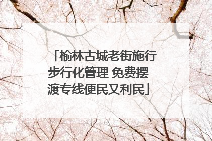 榆林古城老街施行步行化管理 免费摆渡专线便民又利民