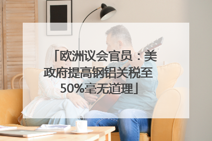 欧洲议会官员：美政府提高钢铝关税至50%毫无道理