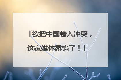 欲把中国卷入冲突，这家媒体露馅了！
