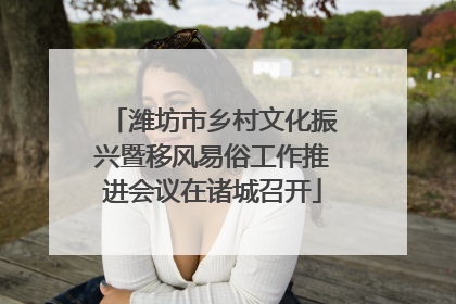 潍坊市乡村文化振兴暨移风易俗工作推进会议在诸城召开
