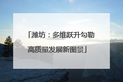 潍坊：多维跃升勾勒高质量发展新图景