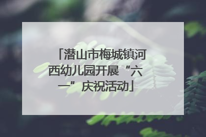 潜山市梅城镇河西幼儿园开展“六一”庆祝活动