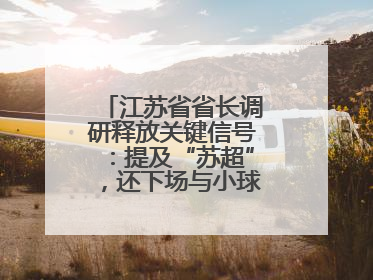 江苏省省长调研释放关键信号：提及“苏超”，还下场与小球员踢球互动