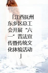 江西抚州东乡区总工会开展“六一”普法宣传暨传统文化体验活动