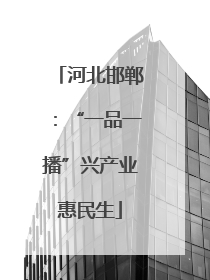 河北邯郸：“一品一播”兴产业惠民生