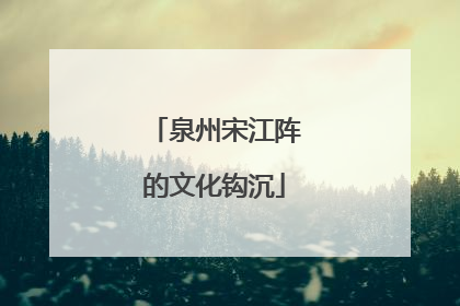 泉州宋江阵的文化钩沉