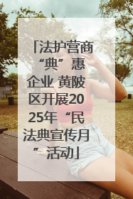 法护营商 “典”惠企业 黄陂区开展2025年“民法典宣传月”活动