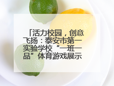 活力校园，创意飞扬：泰安市第一实验学校“一班一品”体育游戏展示精彩纷呈