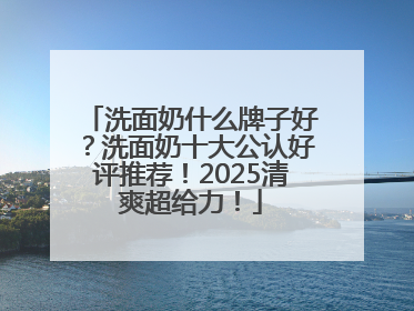洗面奶什么牌子好？洗面奶十大公认好评推荐！2025清爽超给力！