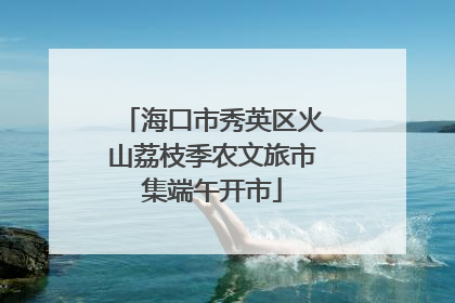 海口市秀英区火山荔枝季农文旅市集端午开市