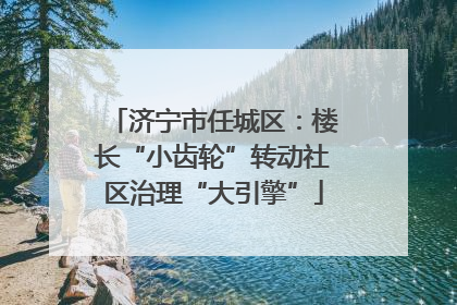 济宁市任城区：楼长“小齿轮”转动社区治理“大引擎”