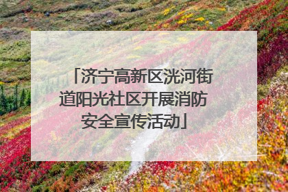 济宁高新区洸河街道阳光社区开展消防安全宣传活动