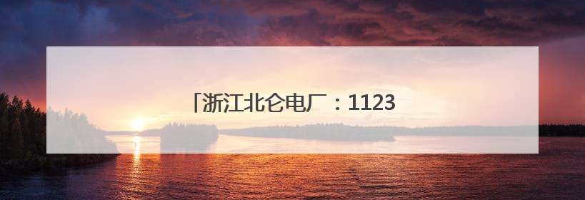 浙江北仑电厂：11234万度电涌动的红色力量