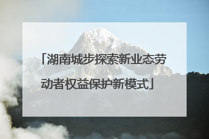 湖南城步探索新业态劳动者权益保护新模式