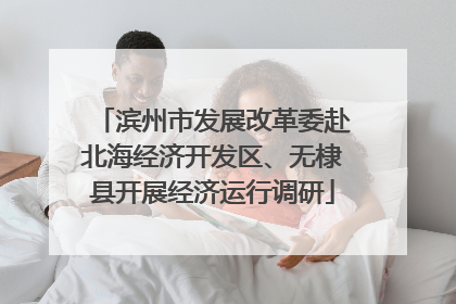 滨州市发展改革委赴北海经济开发区、无棣县开展经济运行调研