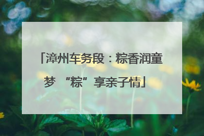 漳州车务段：粽香润童梦 “粽”享亲子情