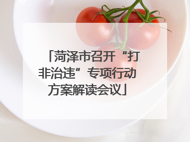 菏泽市召开“打非治违”专项行动方案解读会议
