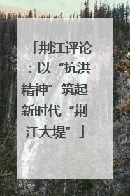 荆江评论：以“抗洪精神”筑起新时代“荆江大堤”