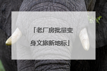 老厂房批量变身文旅新地标