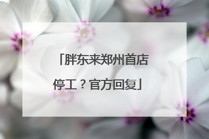 胖东来郑州首店停工？官方回复