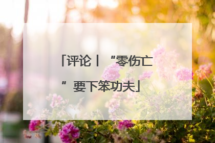评论丨“零伤亡”要下笨功夫