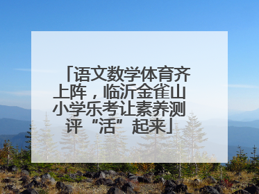 语文数学体育齐上阵，临沂金雀山小学乐考让素养测评“活”起来
