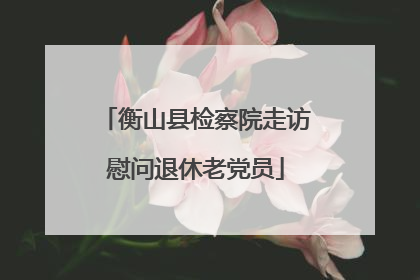 衡山县检察院走访慰问退休老党员