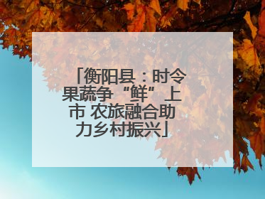衡阳县：时令果蔬争“鲜”上市 农旅融合助力乡村振兴
