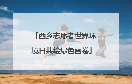 西乡志愿者世界环境日共绘绿色画卷