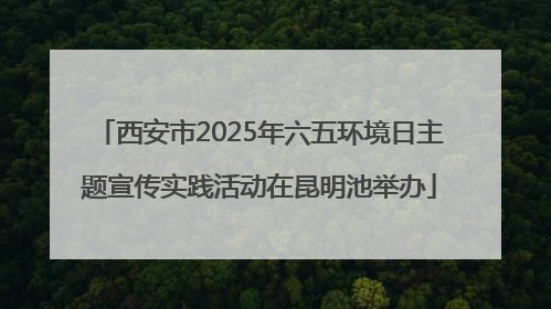 西安市2025年六五环境日主题宣传实践活动在昆明池举办
