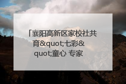 襄阳高新区家校社共育"七彩"童心 专家团支招智慧育儿