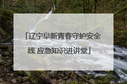 辽宁阜新青春守护安全线 应急知识进讲堂