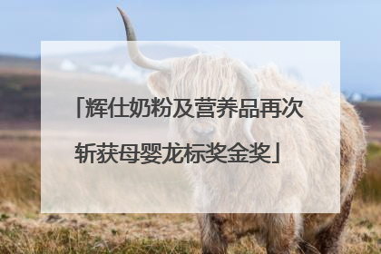 辉仕奶粉及营养品再次斩获母婴龙标奖金奖