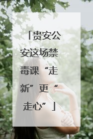 贵安公安这场禁毒课“走新”更“走心”