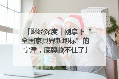 财经深度｜刚拿下“全国家具界新地标”的宁津，底牌藏不住了