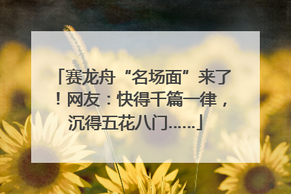 赛龙舟“名场面”来了！网友：快得千篇一律，沉得五花八门……