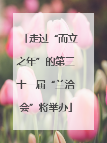走过“而立之年”的第三十一届“兰洽会”将举办