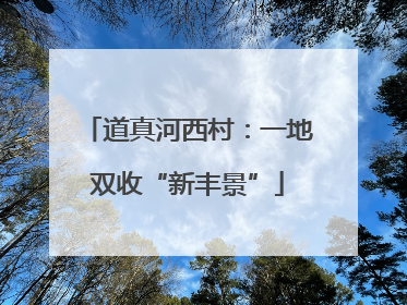 道真河西村：一地双收“新丰景”