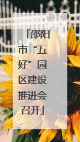 邵阳市“五好”园区建设推进会召开