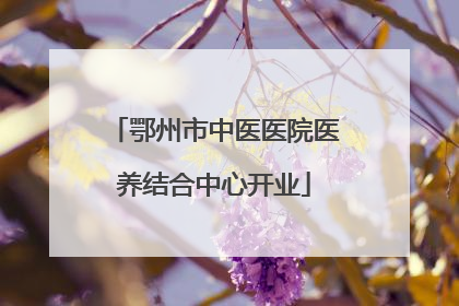 鄂州市中医医院医养结合中心开业
