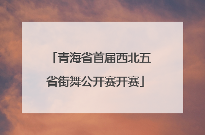 青海省首届西北五省街舞公开赛开赛
