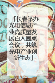 长春举办光电信息产业高质量发展百人圆桌会议，共筑光电产业创新生态