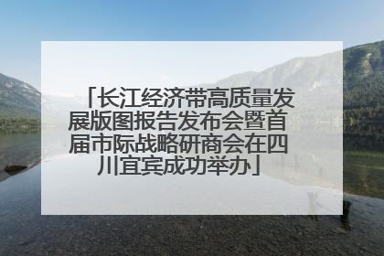 长江经济带高质量发展版图报告发布会暨首届市际战略研商会在四川宜宾成功举办