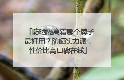 防晒隔离霜哪个牌子最好用？防晒实力派，性价比高口碑在线