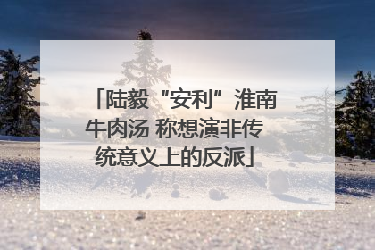 陆毅“安利”淮南牛肉汤 称想演非传统意义上的反派