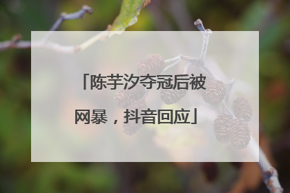 陈芋汐夺冠后被网暴，抖音回应